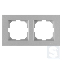 Рамка на 2 поста горизверт. монтаж Arvia Electric KAREN Срібло (20 03 2000 022)